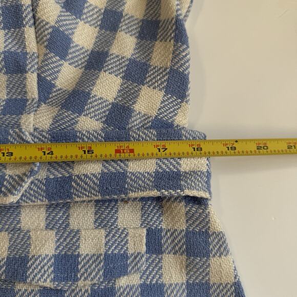 Ann Taylor Womens $159 Gingham Tweed Pocket Sheath Dress Windswept Blue Size 12 - Picture 5 of 6